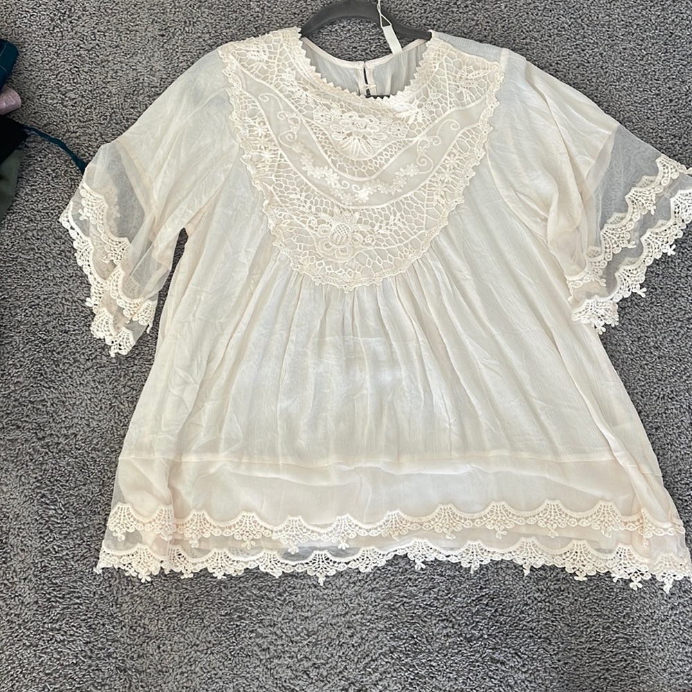 Pink blush maternity blouse NWT